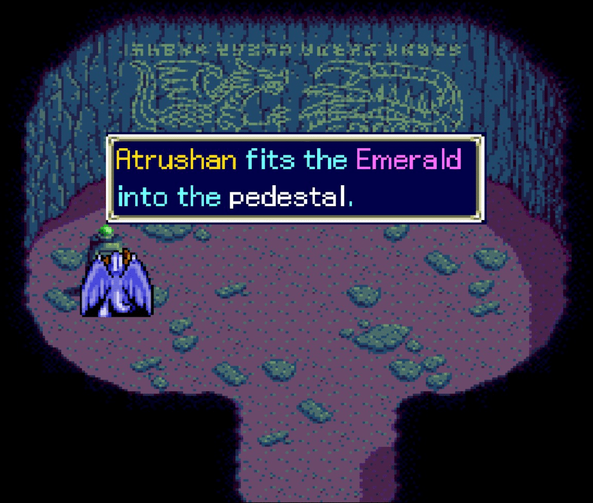Necropolis of the dragons Emerald Dragon: Atrushan enters the necropolis of the dragons © 1994 Glodia / Alfa System