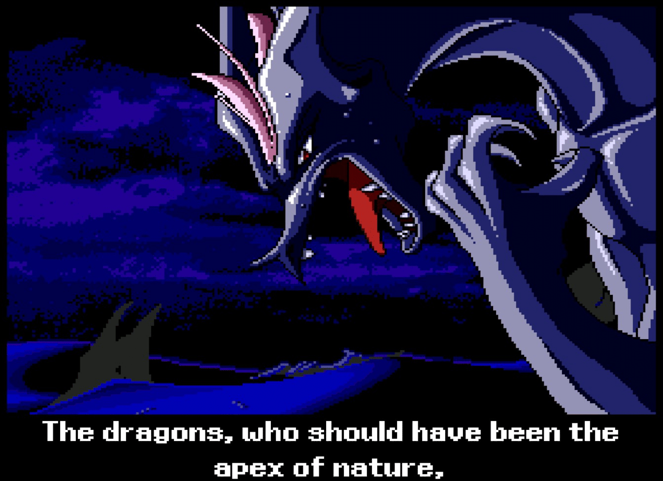 Extinction of the dragons Emerald Dragon: visual scene of the extinction of the dragons © 1994 Glodia / Alfa System